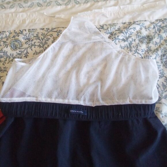 TOMMY HILFIGER 38" W x 21" Outseam RWB TIE SWIM SHORTS 10" INSEAM MESH LINED XXL - Picture 10 of 15
